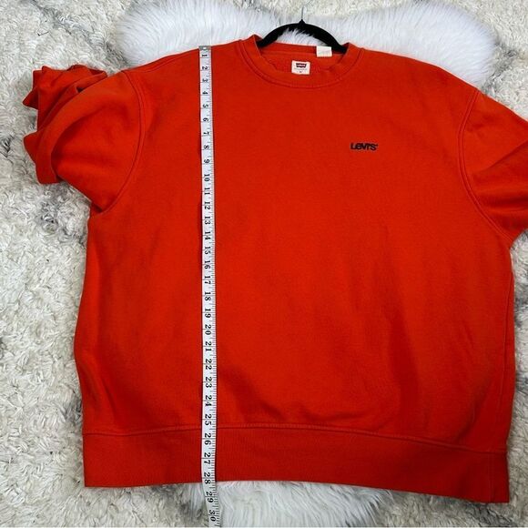 Levi's Orange Crewneck Sweater with Ribbed Cuffs - Picture 8 of 9